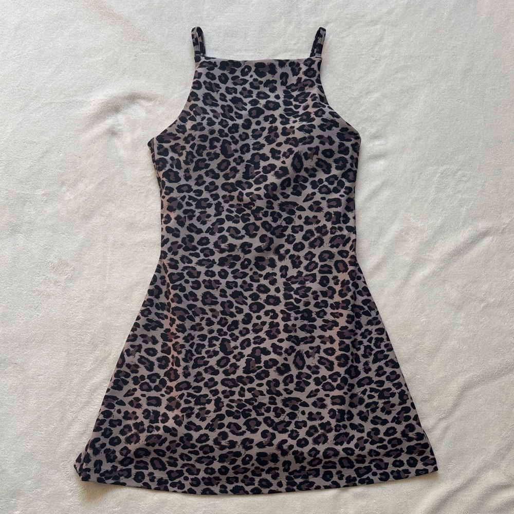 Abercrombie & Fitch Leopard Print Mini Dress in Brown and Black